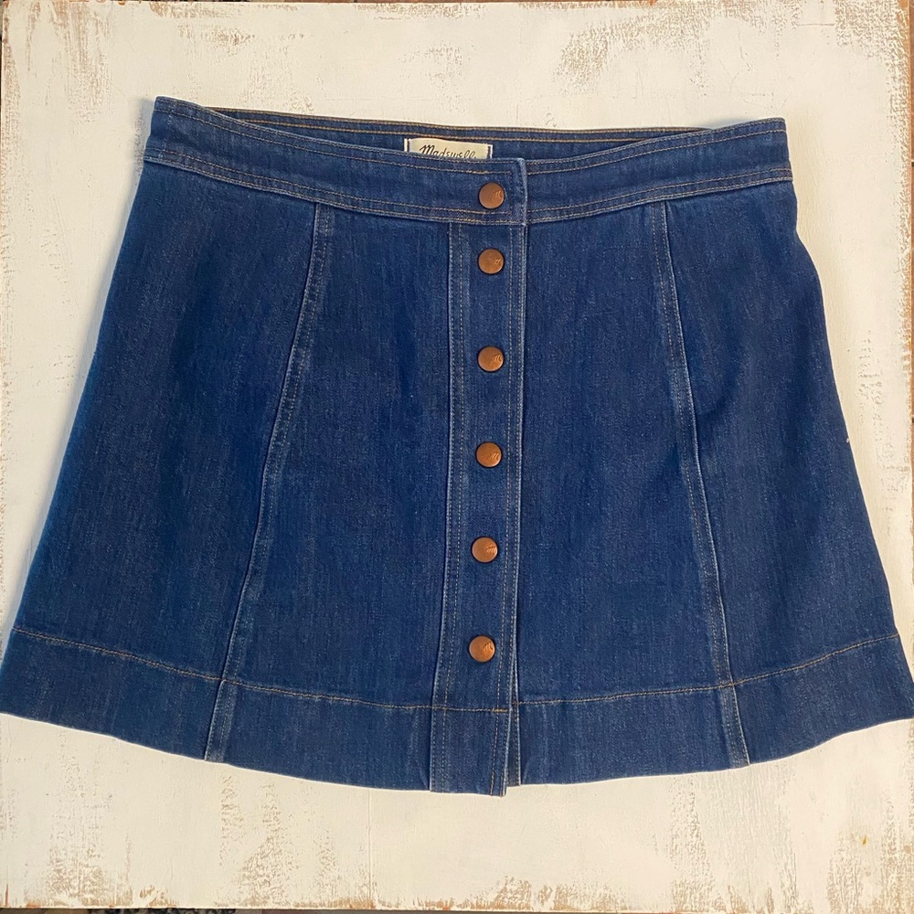 Madewell Snap Front Retro Mini Skirt